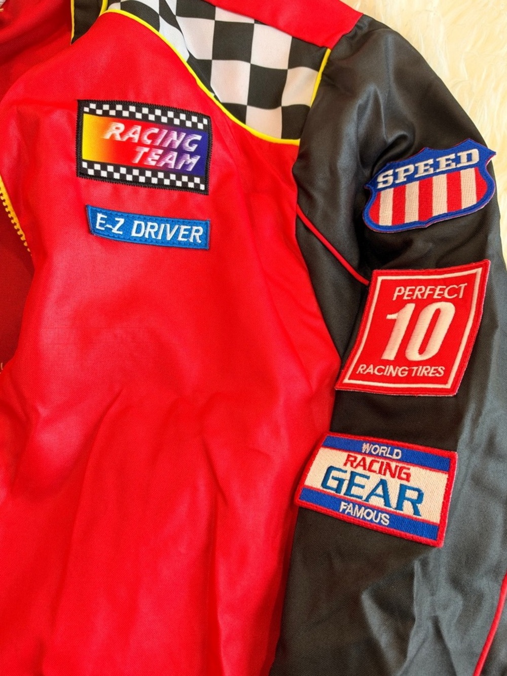 Fast Lane Racing Race Car Driver Costume Set Adult Standard - Picture 5 of 11